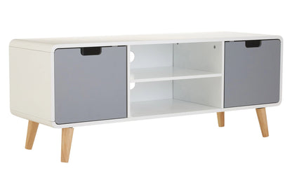 Madison Grey and White Finish Media Unit