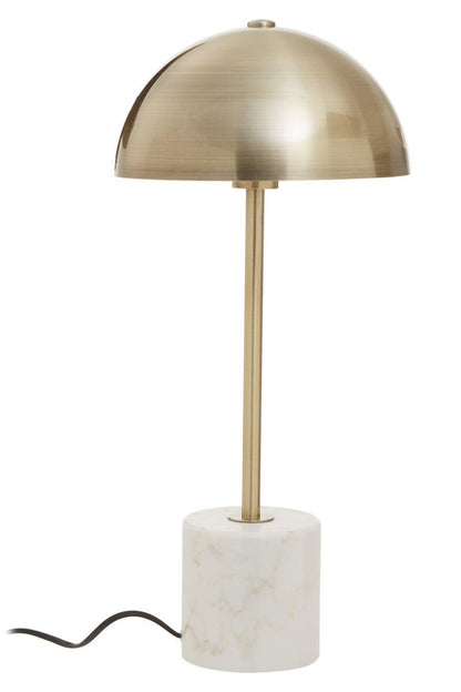 Notting Brushed Brass Table Lamp with Marble Base 