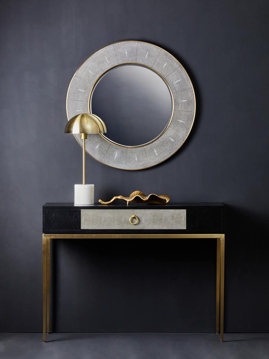 Notting Brushed Brass Table Lamp with Marble Base 