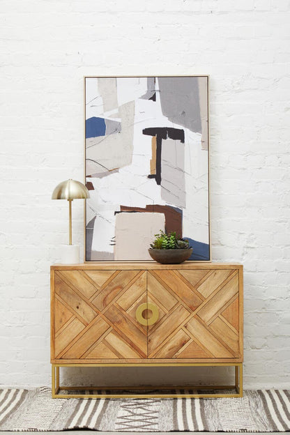 Notting Brushed Brass Table Lamp with Marble Base 