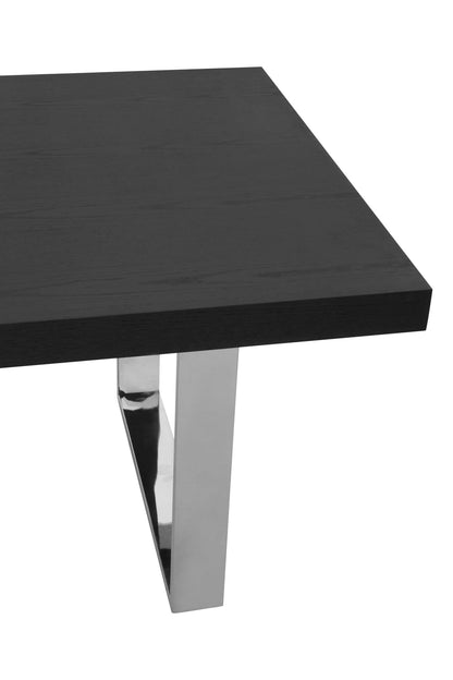 Porto Black Elm Wood Dining Table