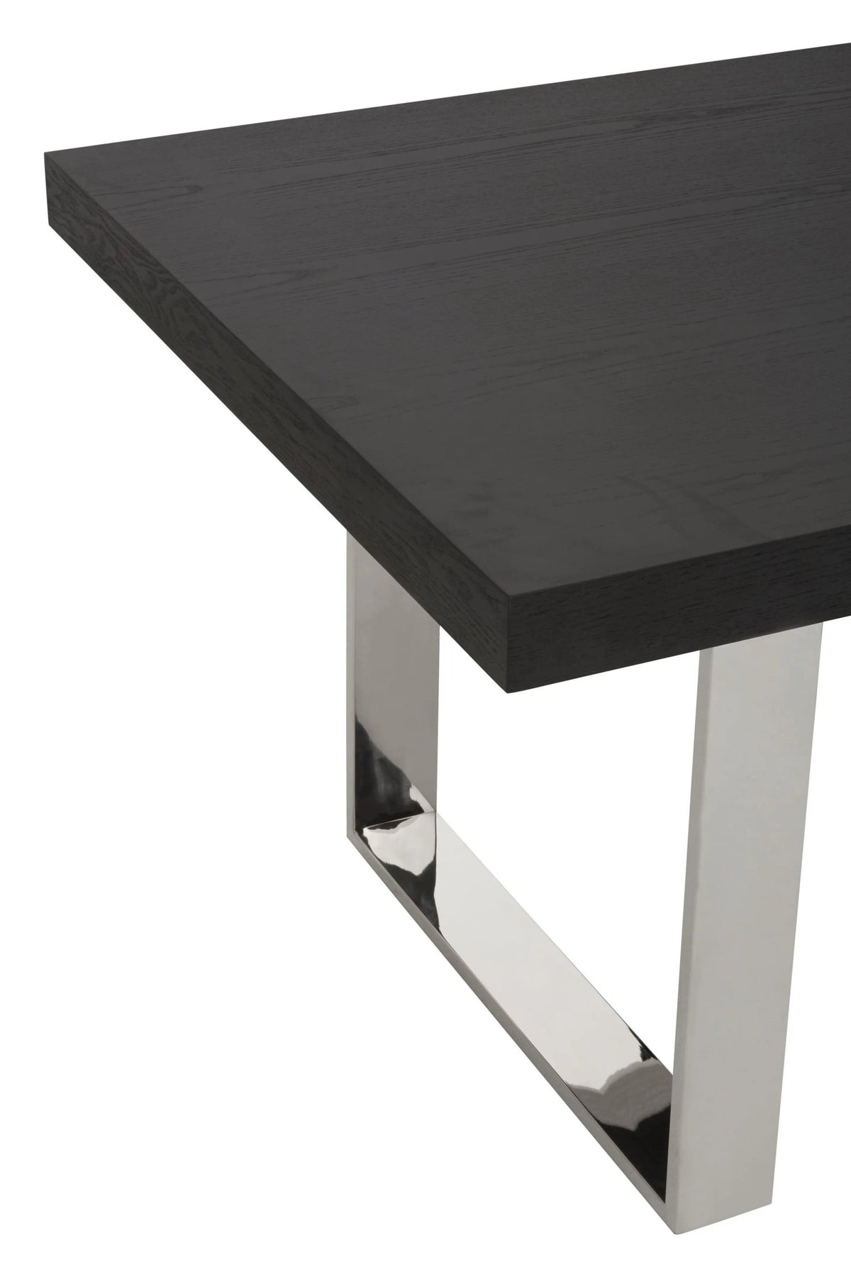 Porto Black Elm Wood Dining Table