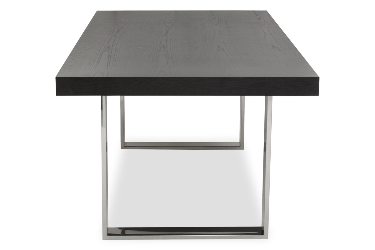 Porto Black Elm Wood Dining Table