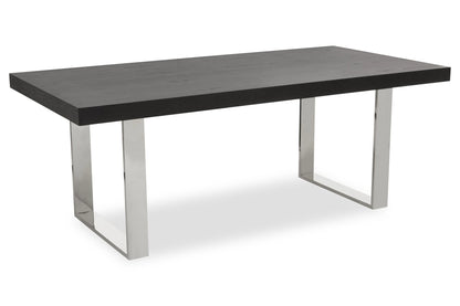 Porto Black Elm Wood Dining Table