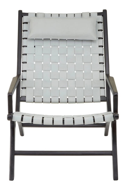 Seville Black Leather Woven Chair 