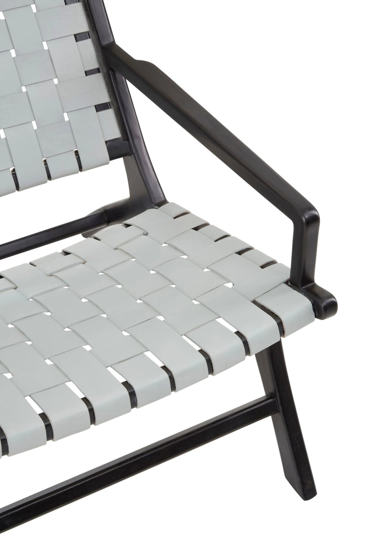 Seville Black Leather Woven Chair 