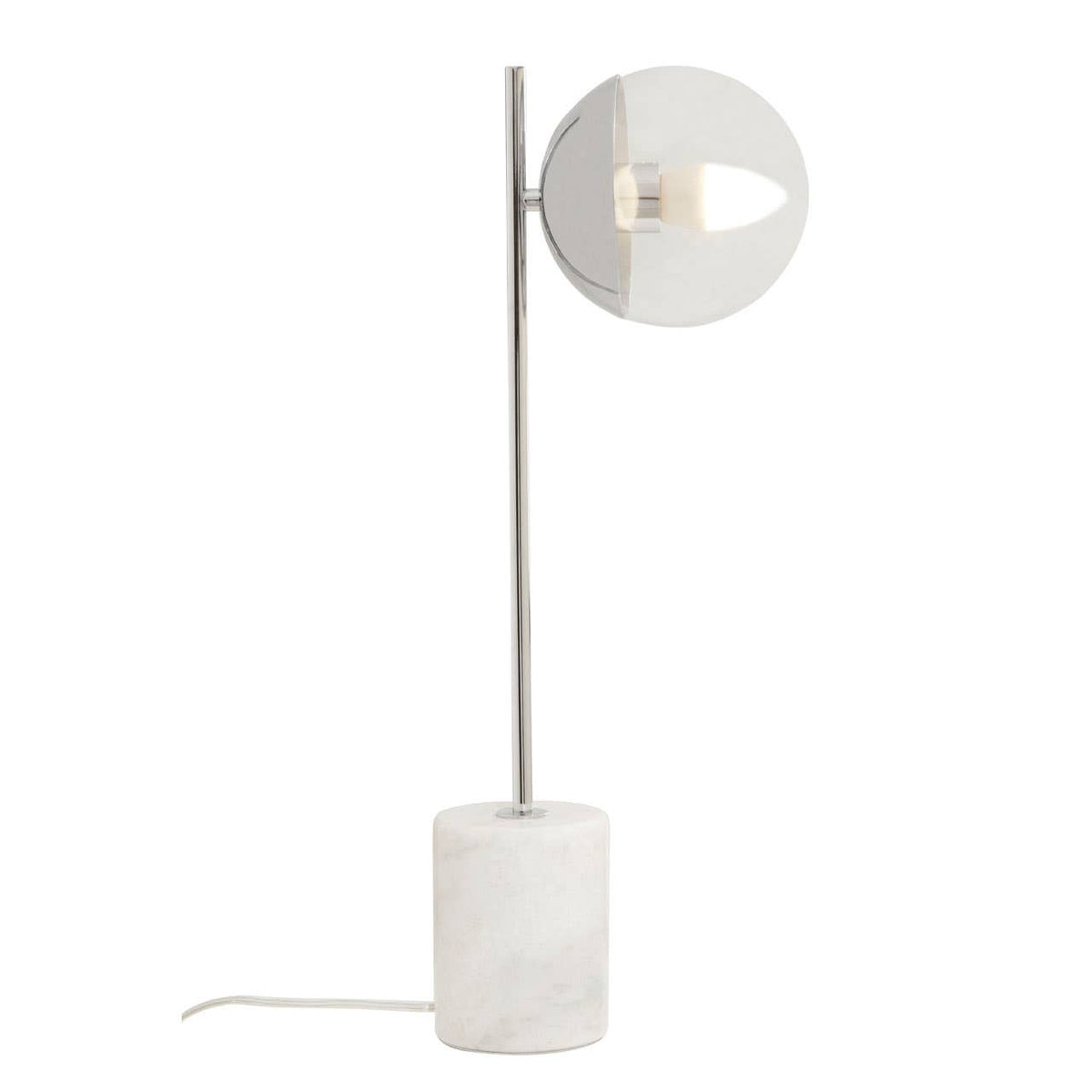Siena Chrome Table Lamp with Marble Base