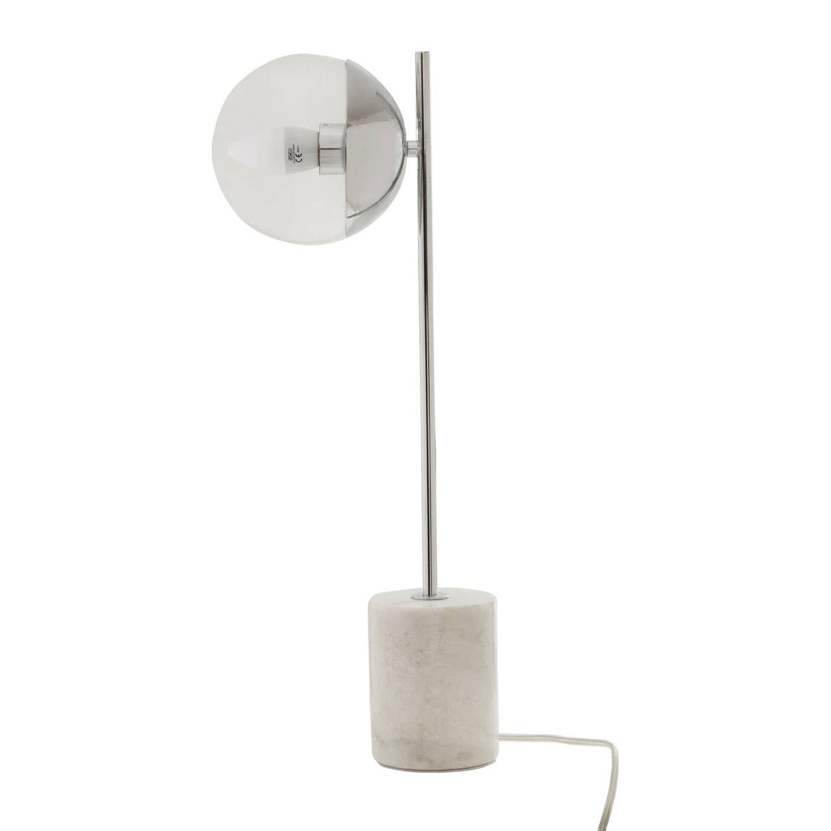 Siena Chrome Table Lamp with Marble Base