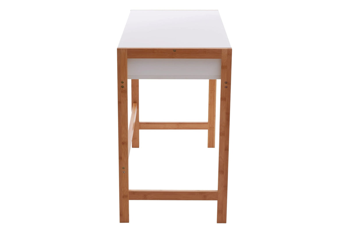 Capri White Desk with Storage