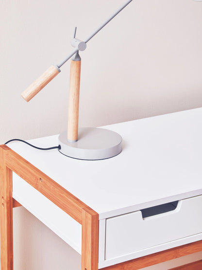 Capri White Desk with Storage