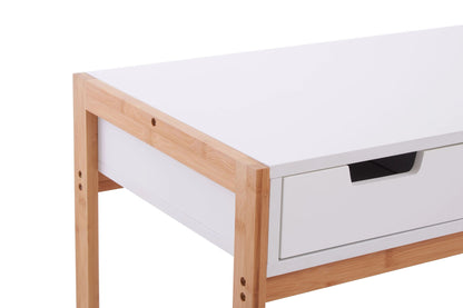 Capri White Desk with Storage