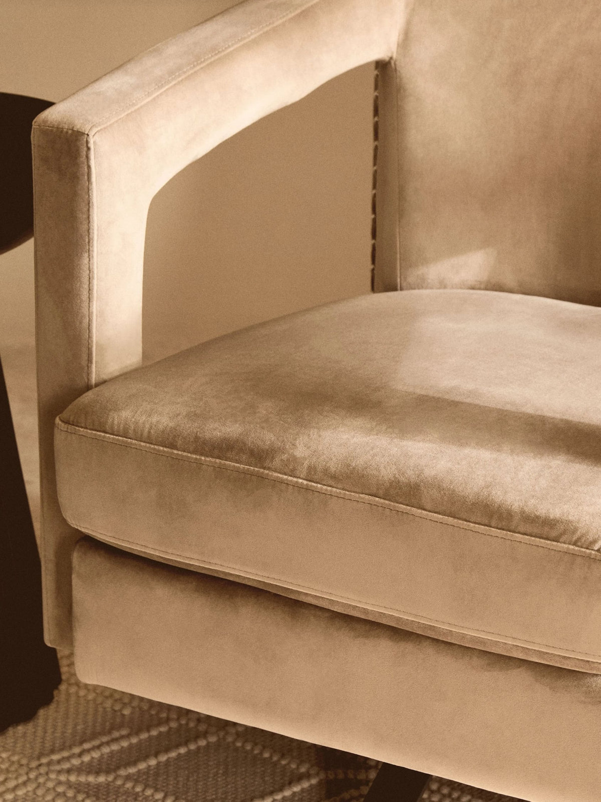 Ascot Velvet Swivel Chair 