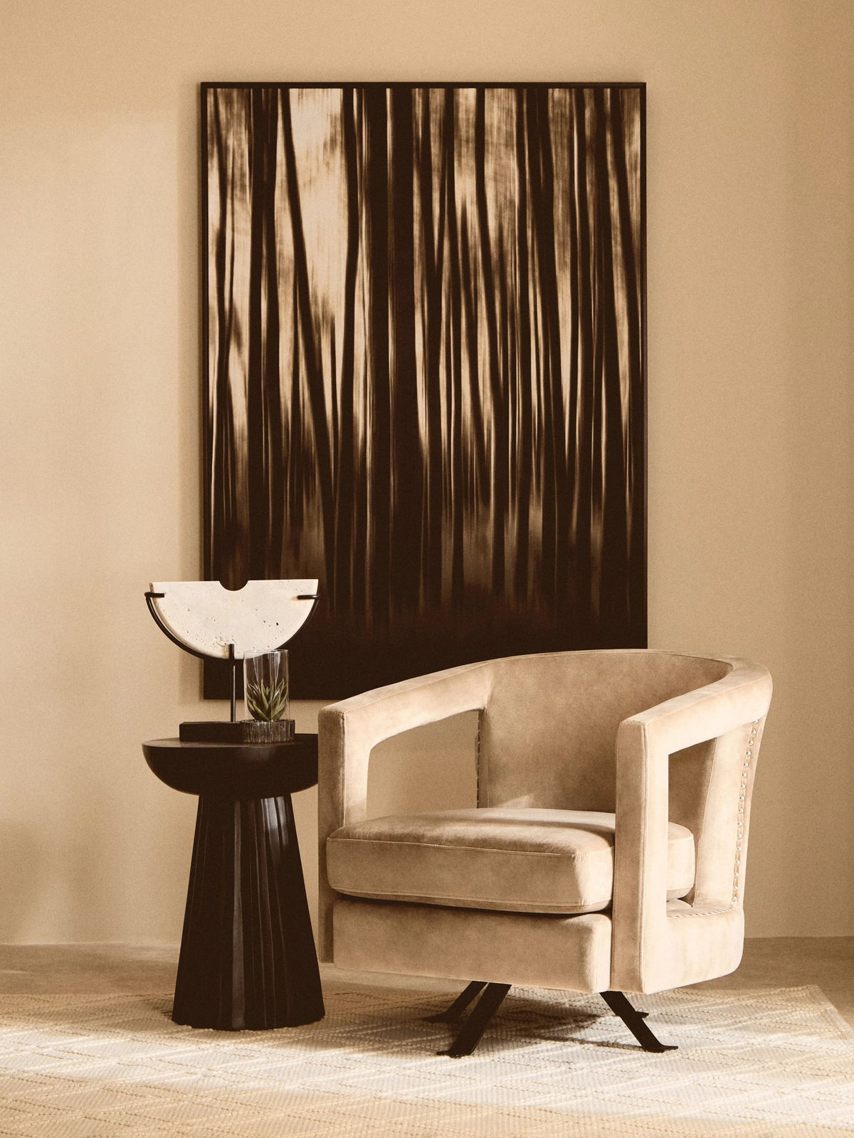 Ascot Velvet Swivel Chair 