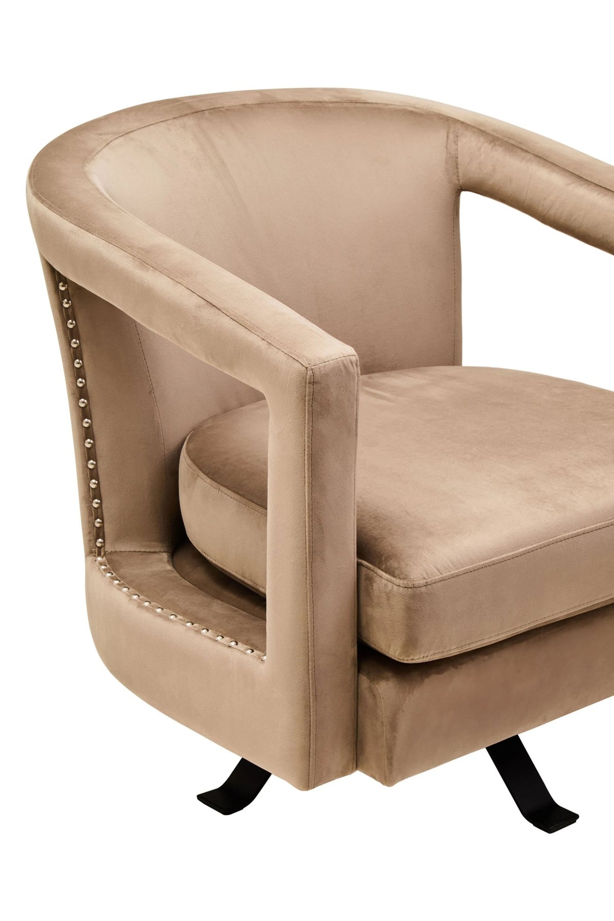Ascot Velvet Swivel Chair 