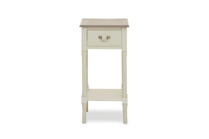Savoy One Drawer Ivory Wooden Side Table