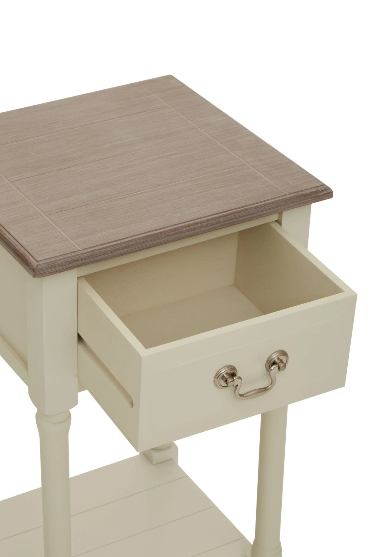 Savoy One Drawer Ivory Wooden Side Table