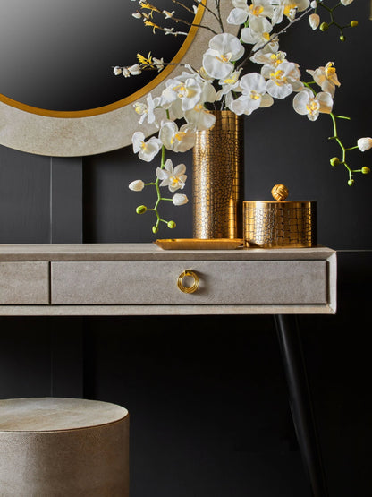Portofino Shagreen Effect Two Drawer Console Table