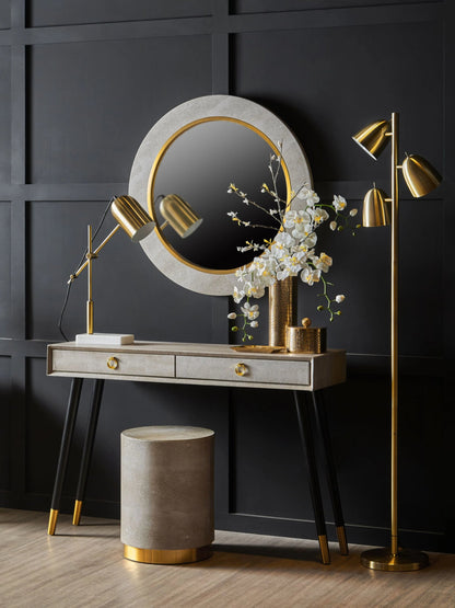 Portofino Shagreen Effect Two Drawer Console Table