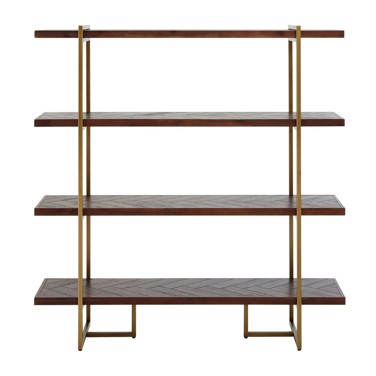 Como Acacia Wood Effect Four Tier Shelving Unit