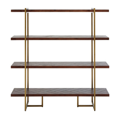 Como Acacia Wood Effect Four Tier Shelving Unit