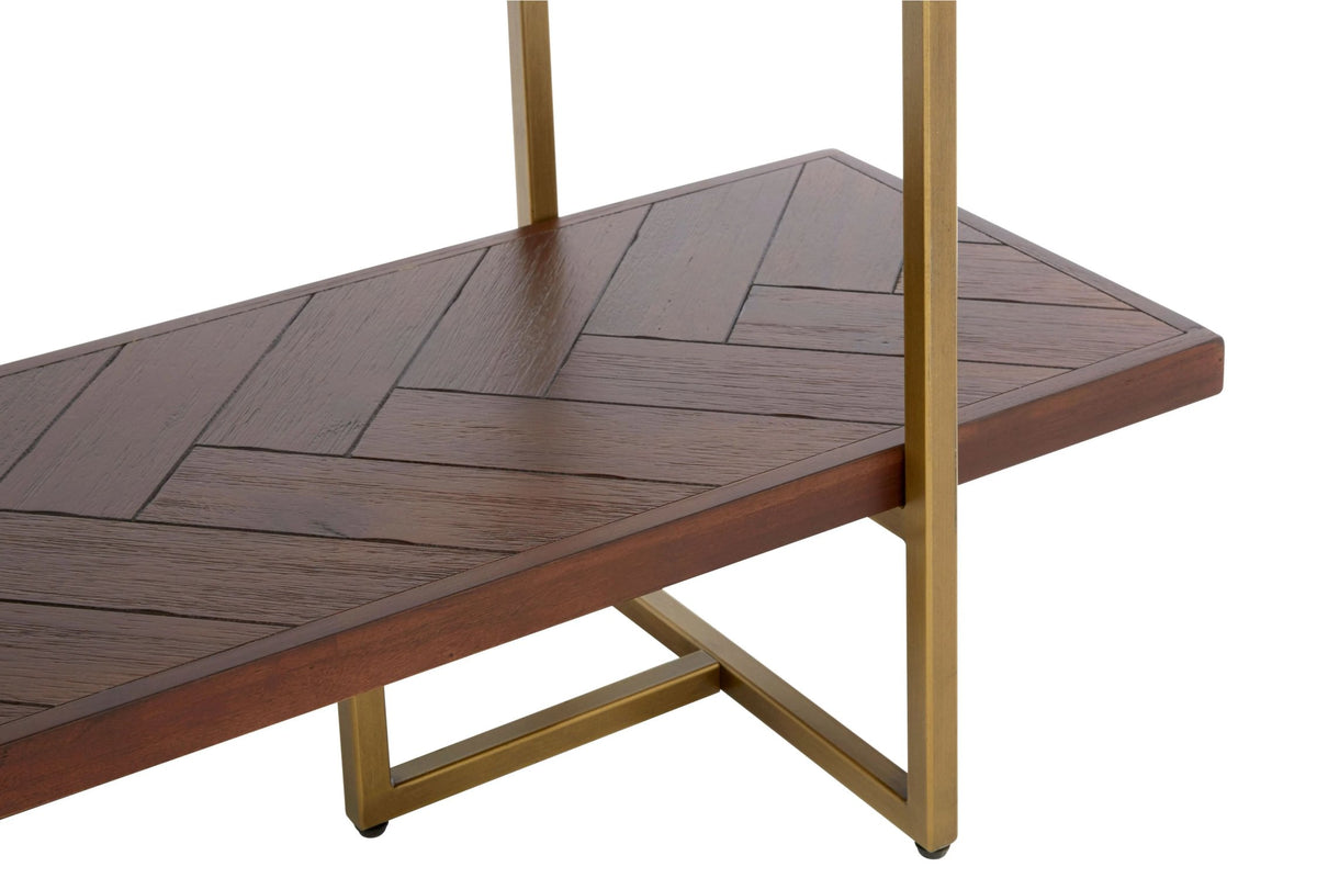 Como Acacia Wood Effect Four Tier Shelving Unit