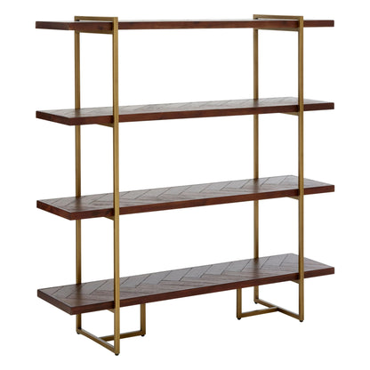 Como Acacia Wood Effect Four Tier Shelving Unit