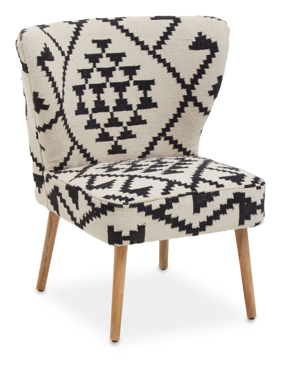 Granada White and Black Berber Style Mango Wood Chair