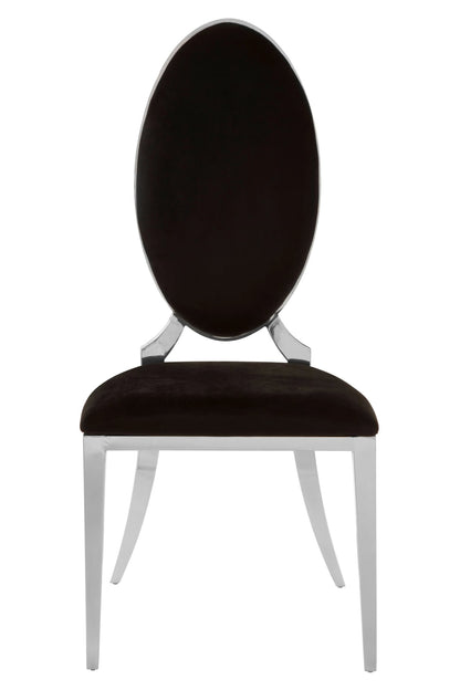Notting Black Velvet Dining Chair (W51cm)