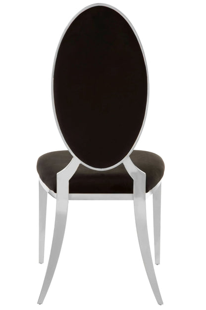 Notting Black Velvet Dining Chair (W51cm)