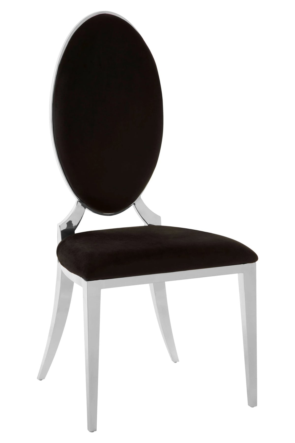Notting Black Velvet Dining Chair (W51cm)
