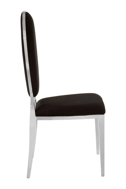 Notting Black Velvet Dining Chair (W51cm)