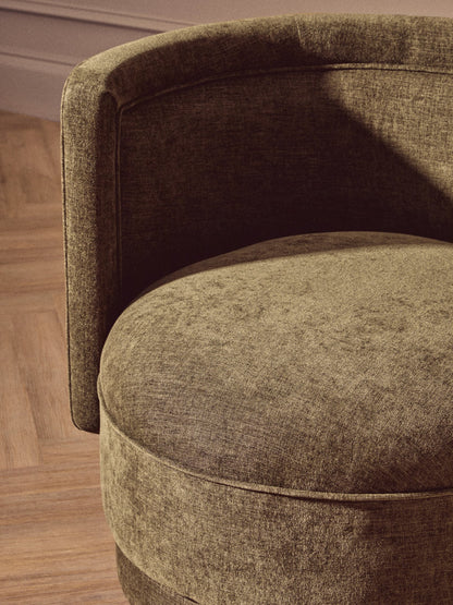 Brighton Chenille Curved Chair 