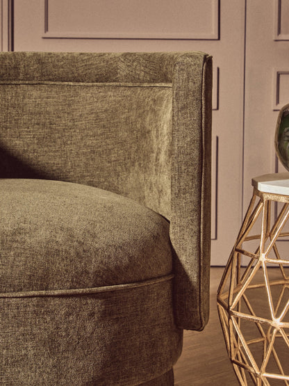 Brighton Chenille Curved Chair 
