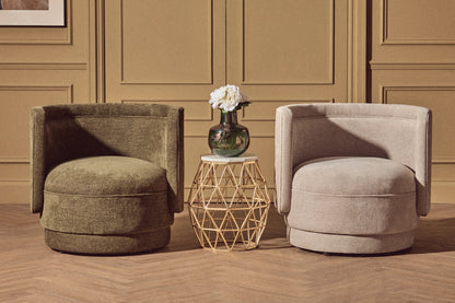 Brighton Chenille Curved Chair 