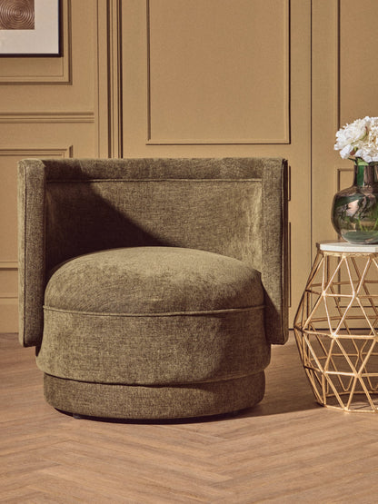 Brighton Chenille Curved Chair 