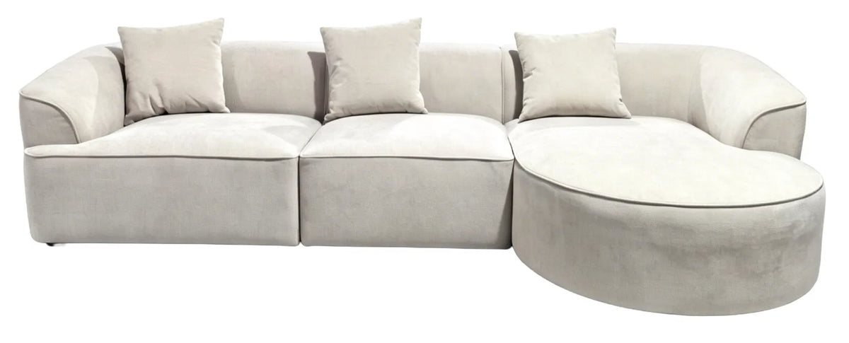 Stow Textured 3 Seater Corner Chaise Sofa 