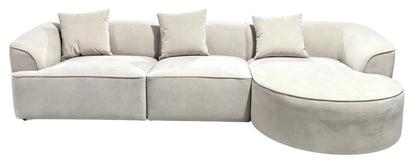 Stow Textured 3 Seater Corner Chaise Sofa 