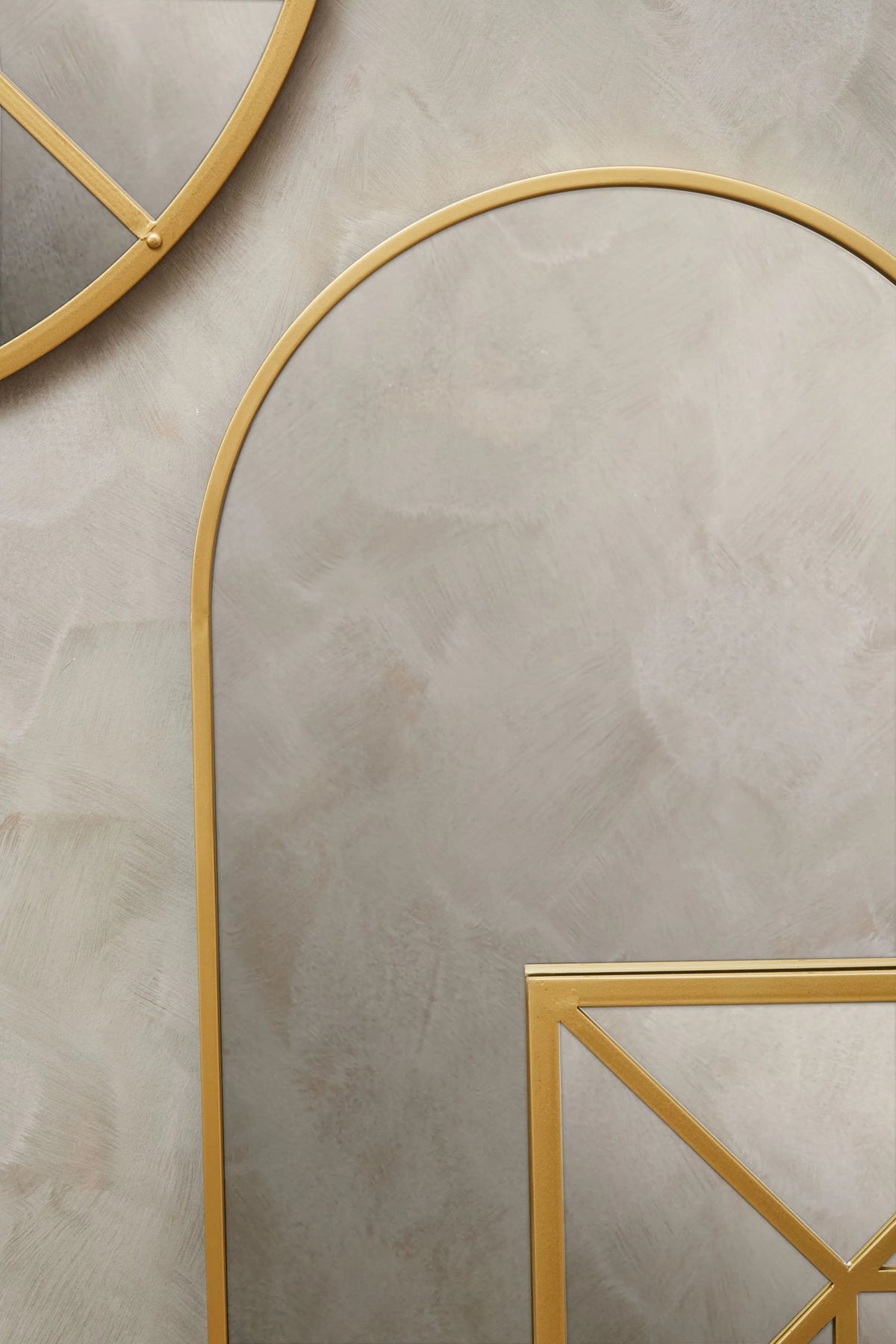 Hayle Gold Finish Full Length Wall Mirror