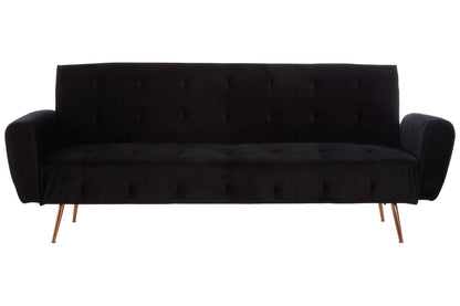 Orford Black Velvet Sofa Bed