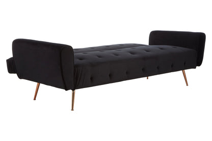 Orford Black Velvet Sofa Bed
