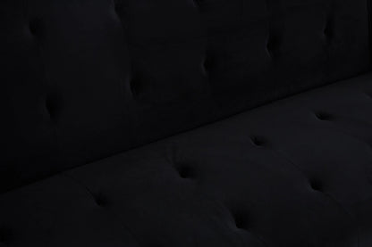 Orford Black Velvet Sofa Bed