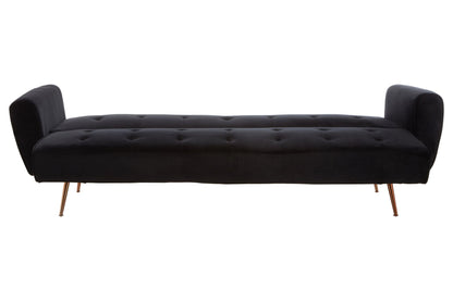 Orford Black Velvet Sofa Bed