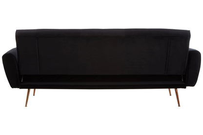 Orford Black Velvet Sofa Bed