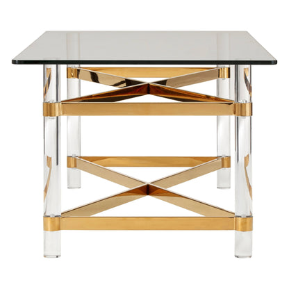 Sorrento Glass and Gold Coffee Table