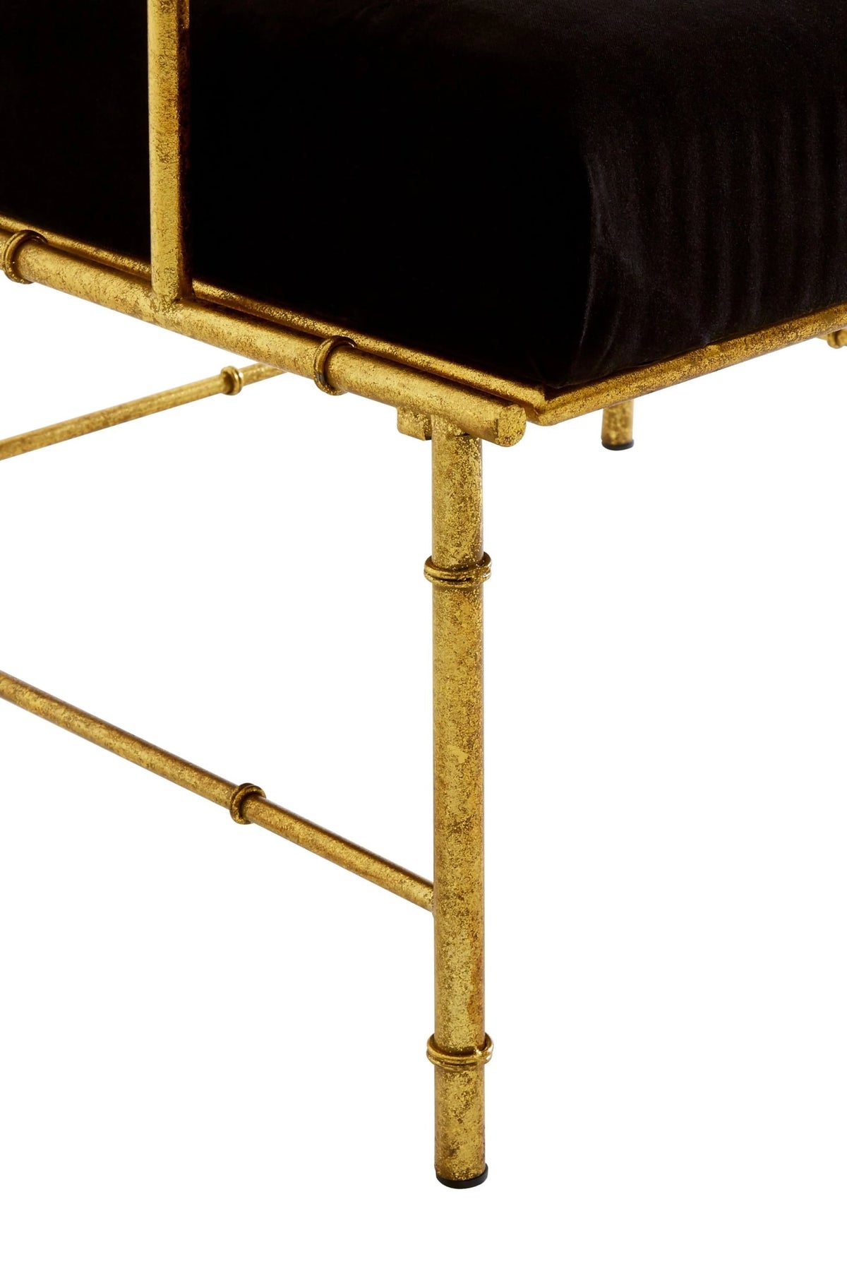 Balmoral Gold and Black Velvet Accent Chair