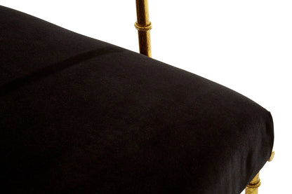 Balmoral Gold and Black Velvet Accent Chair