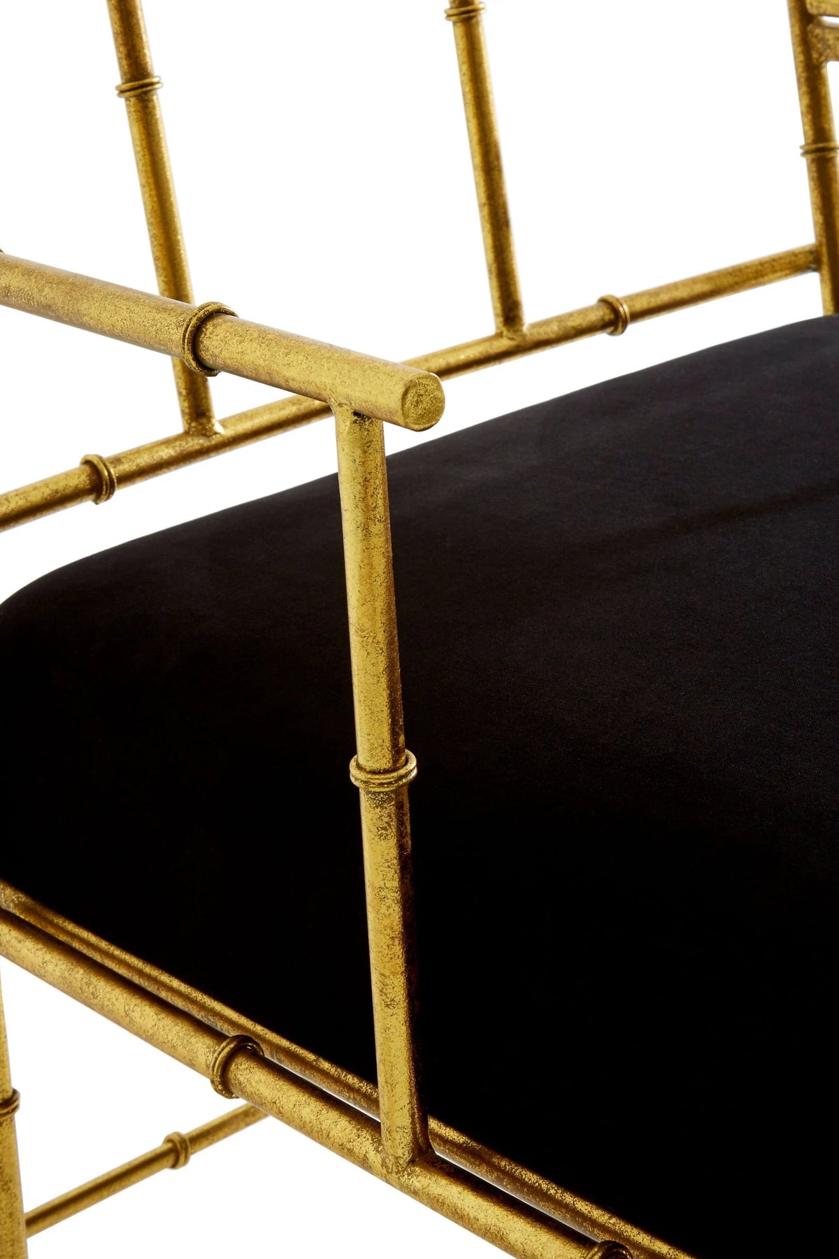 Balmoral Gold and Black Velvet Accent Chair