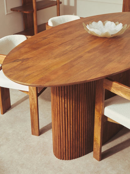 Stirling Mango Wood Oval Dining Table 