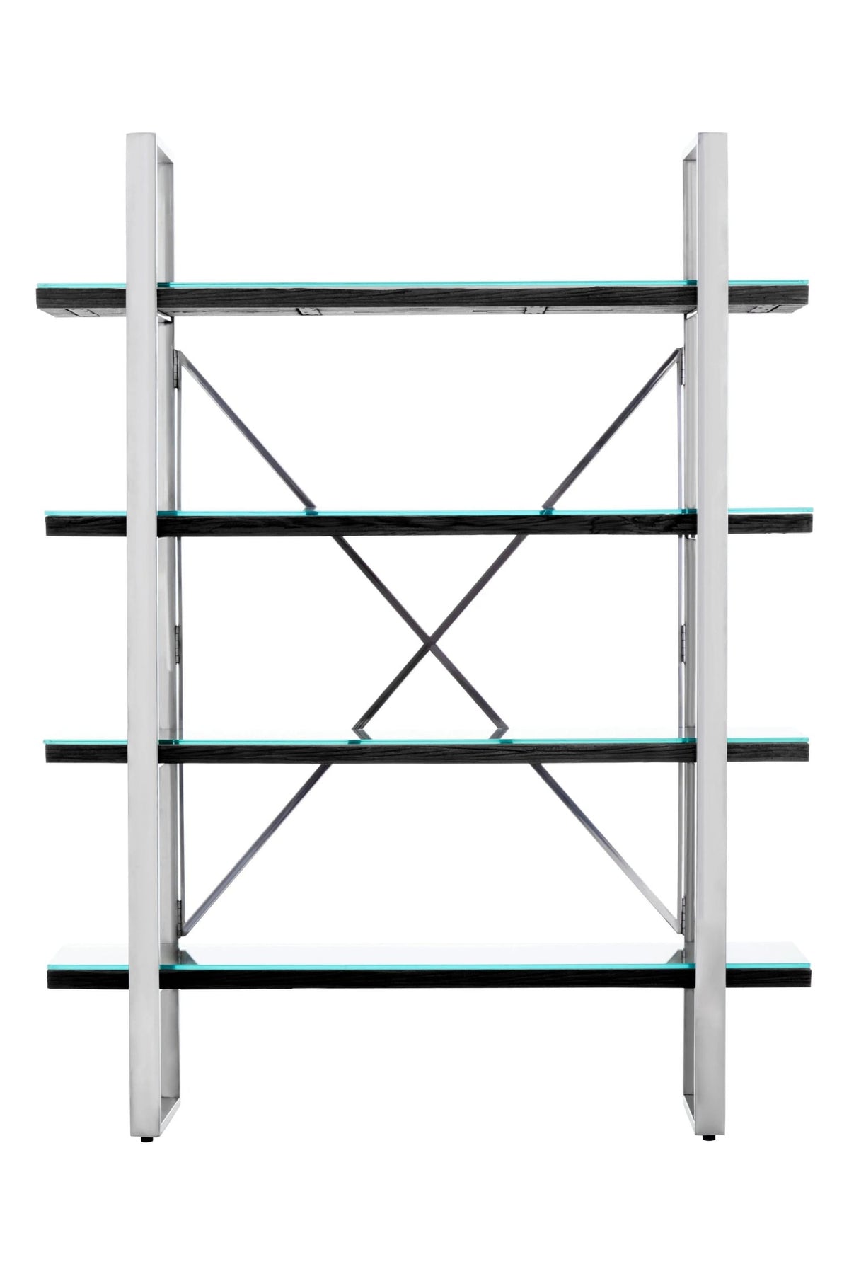 Madison Recycled Wood Four Tier Shelf Unit #colour_black