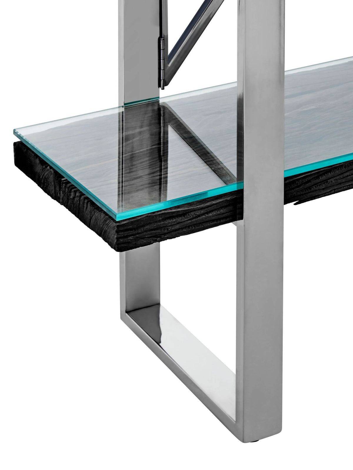 Madison Recycled Wood Four Tier Shelf Unit #colour_black